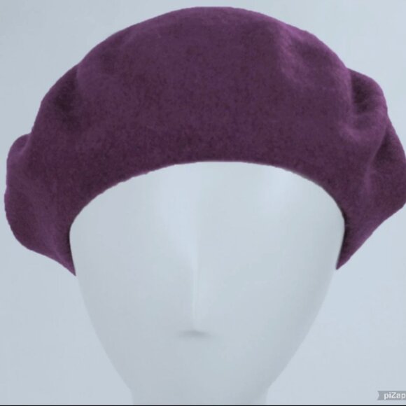 Gap Beret Cap Womens Beret Wool Angora Blend Purple - Picture 4 of 4